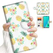 ( For Samsung Note 10 ) Wallet Flip Case Cover AJ23192 Pineapple