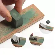 1Pcs Leather Sharpening Wood Handle Strop Tool Double Sided Polish Compound