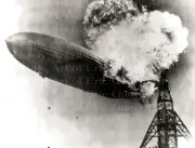 Zeppelin Hindenburg Disaster ~ Edible 2D Fondant Cake Cupcake Topper ~ D21936 *