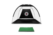 Golf Practice Net and Hitting Mat Target Set Training Aids Home Golf Swing Driving Indoor Outdoor