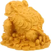 Golden Toad Ornaments Frog Tea Pet Fortune Pond Fountain Spout Water Fountain Scupper Pond Garden Water Fountain Spout Funny Outdoor Decorations Tea Pet Statue Wealth Toad Plastic