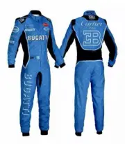 GO KART BUGATTI RACE SUIT MADE TO ORDER CAR RACING OUTFIT WITH FREE SHIPPING