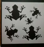 Stencils N Stuff FROGS Assorted Sizes Stencil Template Paint 11.5" x 11"