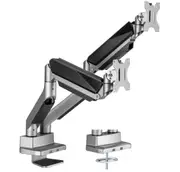 mbeat activiva Heavy Duty Dual Monitor Screen Gas Spring Monitor Arm Support:For monitors 17 -35 , each up to15kg. Integrated 180 Rotation