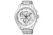 Citizen Eco-Drive BY0051-55A Titanium Sapphire Crystal Dial White Watch Silver