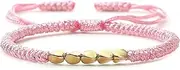 [Mulmoy] Handmade Tibetan Buddhist Braided Bracelet Copper Beads Red Black Rope Bracelets&Bangles for Women Men Thread Jewelry