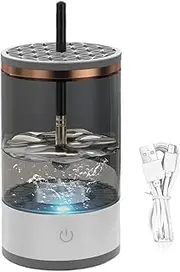 Portable Design Makeup Brush Cleaner Machine, Portable Makeup Brush Cleaner, Multi Use Makeup Brushes Dryer, Automatic Make Up Brush Cleaner for Make Up Brushes, Transparent, Semi Transparent Color