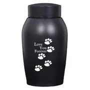 Cat and Dog Pet Urn Souvenir Best Companion Pet Funeral Supplies Urn Pet Supplies B Black