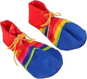 [AKOOSY] Unisex Rainbow Clown Shoes Lightweight Comfortable Performance Footwear for Halloween Costumes Circus Events Stage Shows Eye Catching Clown Accessories