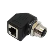 RJS-12D04FF-RS8001 Adapter RJ45 socket, M12 female Code D-Ethernet PIN: 4 AMPHE