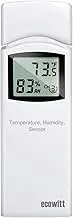 ECOWITT WN31 Wireless Multi-Channel Thermometer and Hygrometer Sensor, Temperature & Humidity Gauge with LCD Display, Remote App Monitoring, Dip Switches to Switch ℃/℉, 433 MHz