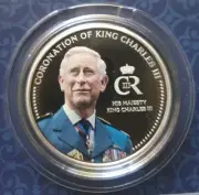 2023 King Charles III Coronation Commemorative 25 Cent Coin .999 Silver Plated