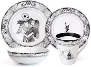 Ukonic Tim Burton The Nightmare Before Christmas 16-Piece Dark Ceramic Dinnerware Set