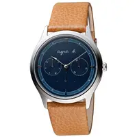 在飛比找PChome24h購物優惠-agnes b.普魯士之星皮帶時尚腕錶 VD75-KYF0J