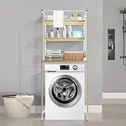 ALSTON Washing Machine Storage Rack 3 Tier Laundry Room Storage Shelf, Freestanding Oven Laundry Machine Organizer Rack Space Saving Bathroom Organiser Towel Shelves, 175x69x60cm