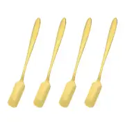 4Pcs 5" Stainless Steel Mini Ice Tea Spoons Coffee Ice Cream Spoon, Gold