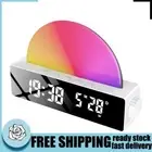 USB Digital Sunrise Alarm Clock Light Sunset Lamp Up Clock (White)