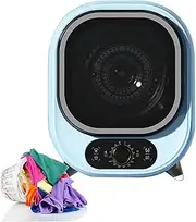 5KG Small Tumble Dryer, 450W Stainless Steel Compact Vented Tumble Dryer, 0.8KG Capacity,Hot and Cold Wind, Silent Drying, Dual Temperature Control Probe for Apartment, Home, Dorm Light Blue