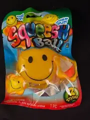 Jaru - Squeesh Ball - Smiley Face - Toss It! Watch It Splat! - Sticky & Stretchy