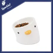 PURROOM Elevated Chick Ceramic Pet Bowl (Tilted)