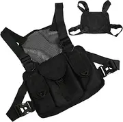 Chest Pack - Running Chest Rig,Adjustable Shoulder Straps Organizer Storage for Runner Fishing Sports Workout