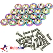 20 pcs Neo Chrome JDMSPEED Aluminum Fender Washer Engine Bay Dress Up Kit (for: Honda Civic)