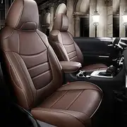 CocheFamilia Custom Fit RAV4 Hybrid Car Seat Covers for Select Toyota RAV4 Hybrid (Not for 2019-2025 Hybrid/Prime SE,XSE) 2019 2020 2021 2022 2023 2024 2025 - Full Set,Leather（Coffee