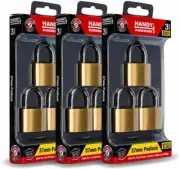 [9PCE] Handy Hardware Keyed Alike Padlocks, High-Security Locks with Same Key...
