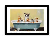 Two Boat Bubbles Modern Art Framed print Art Poster