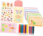 Family Bonding Diy Kit Rainbow Bookmarks Postcards Scratch Paper Boys and Girls' Creative Fun for Ages