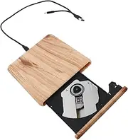 SHOWERORO Portable DVD Drive Type-c USB 3.0 External Cd/DVD Burner Wood Grain Finish for Laptop Pc