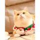 寵物圣誕節圍脖新年貓咪項圈手工可愛口水巾裝飾貓貓過年裝飾品
