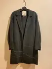 NWOT Lafayette 148 New York XS Gray Cashmere Coat Rhinestones Duster Cardigan