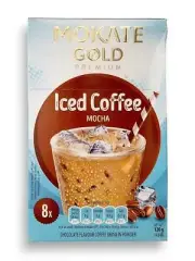 Mokate Gold Premium Iced Coffee, Mocha, 8 x 15g Single Serve Sachets, 120g