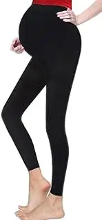 [COSHAL] Women's Maternity Leggings Over Bump High Waisted Soft Stretch Belly Support Pregnancy Trousers for Gym Yoga Workout Women Casual Pant, Black, 10