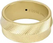 FOSSIL(フォッシル) (FOSAW) Fossil Men's HARLOW LINEAR TEXTURE Black Stainless Steel Bracelet Ring, JF046117109, Stainless Steel, No Gemstone