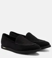 [Max Mara] Max Mara Softmoc suede moccasins AU 5.5 black