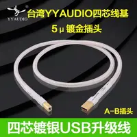 在飛比找樂天市場購物網優惠-發燒USB音頻線HiFi解碼器DAC連接線單晶銅鍍銀雙層抗幹