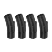 8mm Hole Column Clasps, 4Pcs Leather Cord End Clasp Connectors, Black（12mm）
