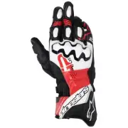 Alpinestars GP Plus R V3 Leather Gloves (Medium, Black/White/Bright Red) 8736006