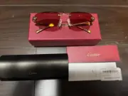 Cartier Geometric Frame Sunglasses CT0474S 002 Made in Italy with Case New