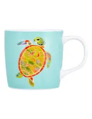 [Maxwell & Williams] Pete Cromer Ozzie Ocean Mug 370ml Green Turtle Gift Boxed in Turquoise