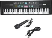 Keyboard Piano 61 Key with Microphone, USB Cable, Music Stand, Power Supply, Teaching Function for Beginners & Kids