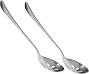 LAPYAPPE Multi-Purpose Stainless Steel Slotted Spoons Straining Utensils for Restaurants Reusable Buffet Serving Spoons Kitchen Necessities