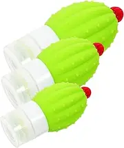 WOONEKY 3Pcs Cactus Shaped Travel Toiletry Containers Refillable Lotion Bottles Durable Leakproof Travel Containers for Skincare and Cosmetics