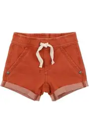 Fox and Finch Rust Knit Denim Shorts Brown Baby Size 000