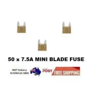50 PCS 7.5A Mini Blade Fuse Car Truck SUV Vehicle Fuses - BLOWN FUSE REPLACEMENT