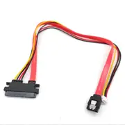 Hard Drive Data Power Supply Integrated Cable Small 4Pin Female & SATA 3.0 Male to SATA 22Pin(7+15Pin) Data Power Cable Photo Color