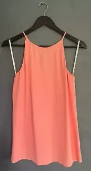 SABA Designer Label Women Neon Pink 'Tiffany' Tank Swing Relaxed Top Size 4 BNWT