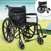 24 Inch Folding Wheelchair Manual Wheel Chair Portable Foldable for Elderly